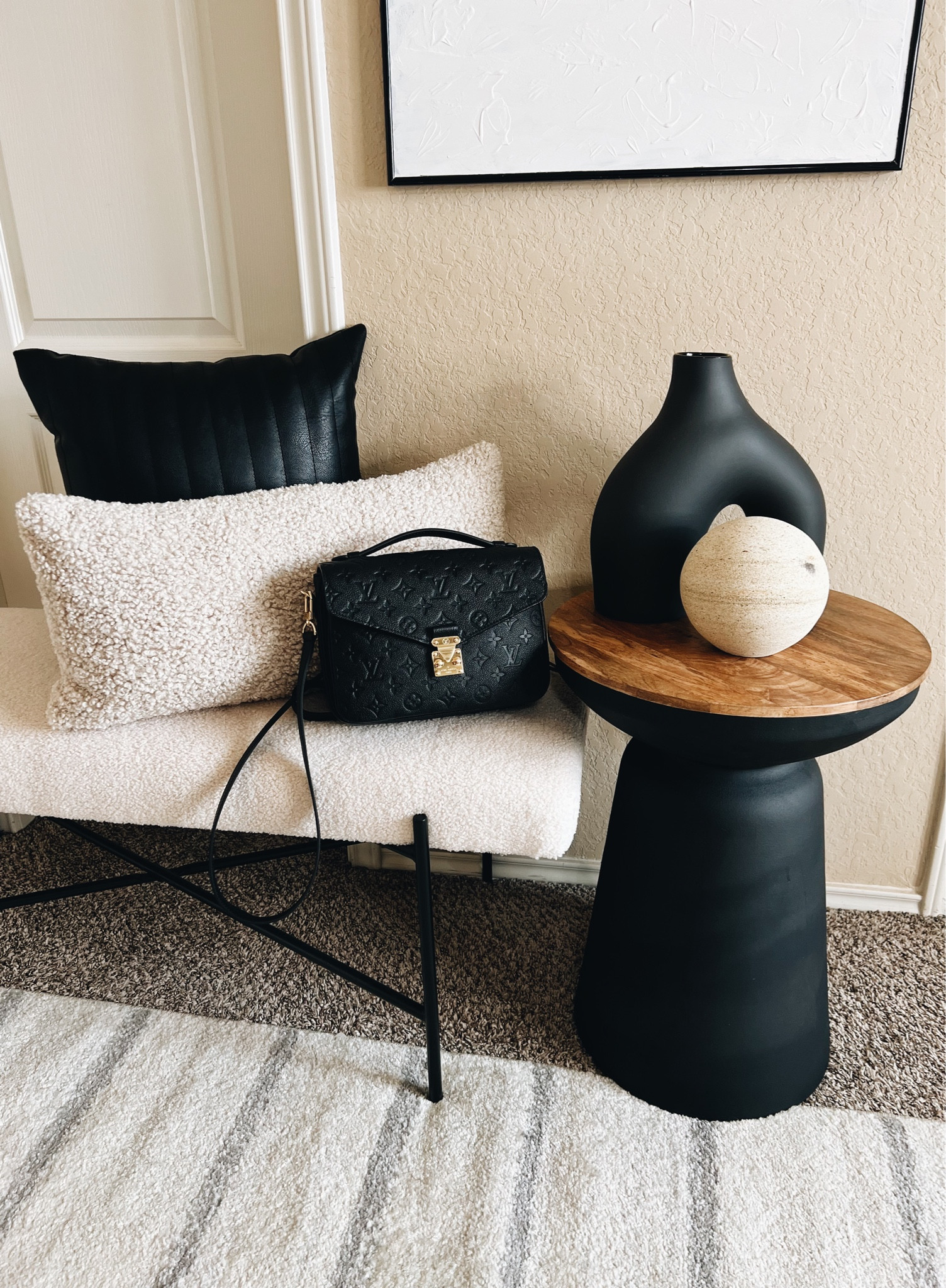 Aesthetic Tuesday Vibes😚✨🖤
#pochettemetis #louisvuittonbag #louisvuitton #bedroombench #studiomcgee #westelm #amazon #metalandwood #cb2 #cb2dupe #vase #project52 #target #targetfinds #influencer #discoverme #blackdecor #neutraldecor #aesthetic #aestheticphoto #pochettemetisempreinte #besthandbag #blackvase #stonedecor #cementdecor #bouclè #leather #leatherpillow #decorationpillows #fauxleather #veganleather #designonabudget #designervibes #halloween 

#LTKhome #LTKunder100 #LTKSeasonal