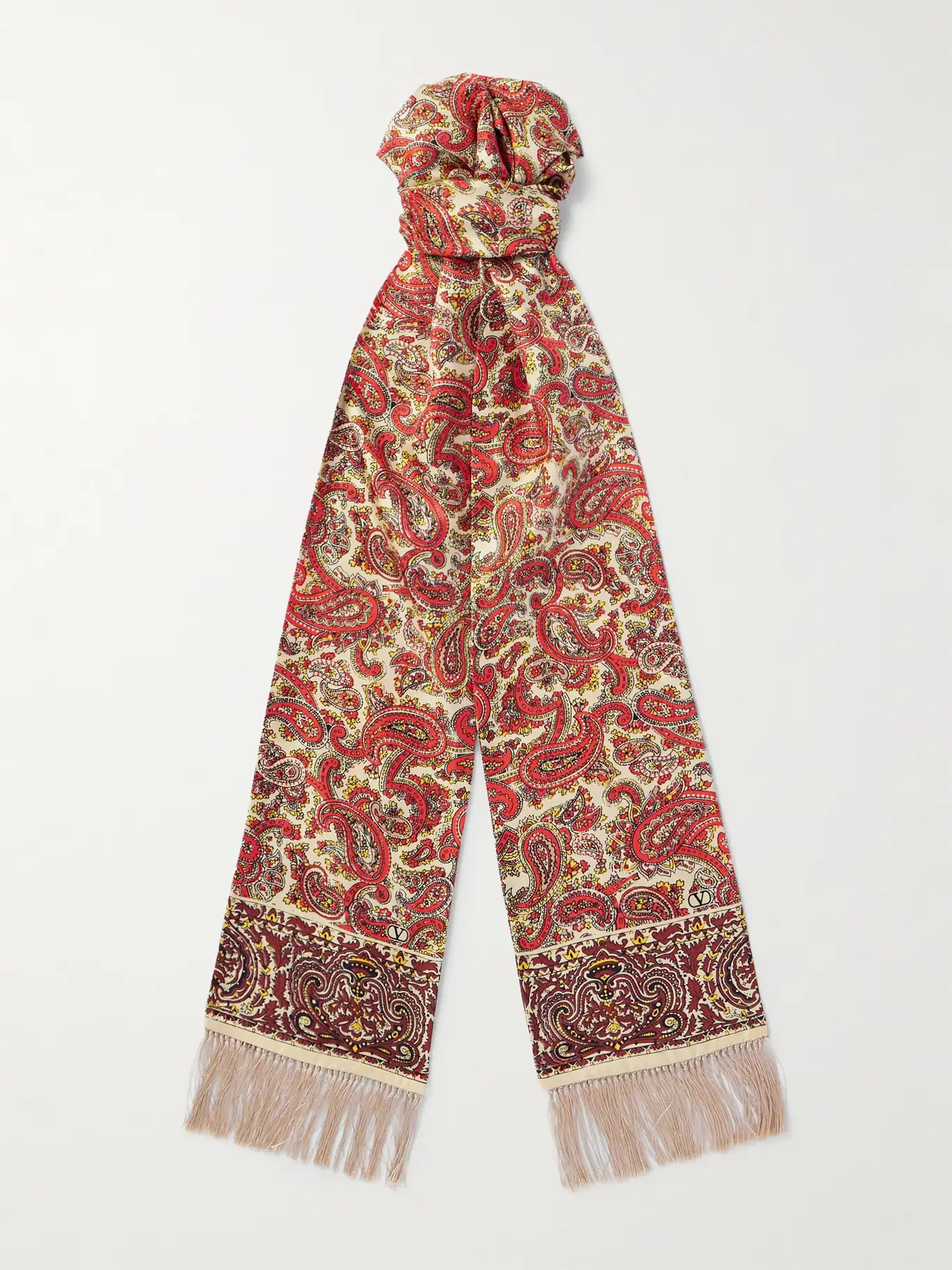 Tuch aus Seiden-Twill mit Paisley-Print und Fransen | Mr Porter (DE)