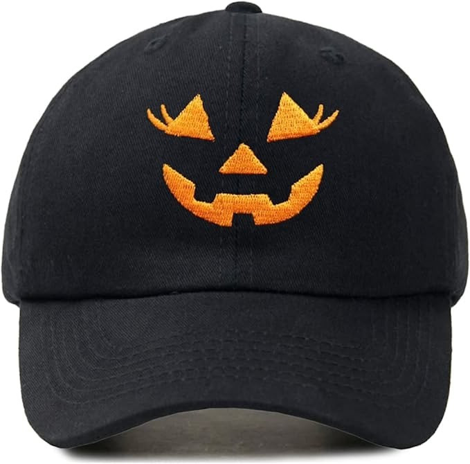 Heucapc Embroidered Halloween Baseball Cap Vintage Ghost Denim Hat Adjustable Embroidery Pumpkin ... | Amazon (US)