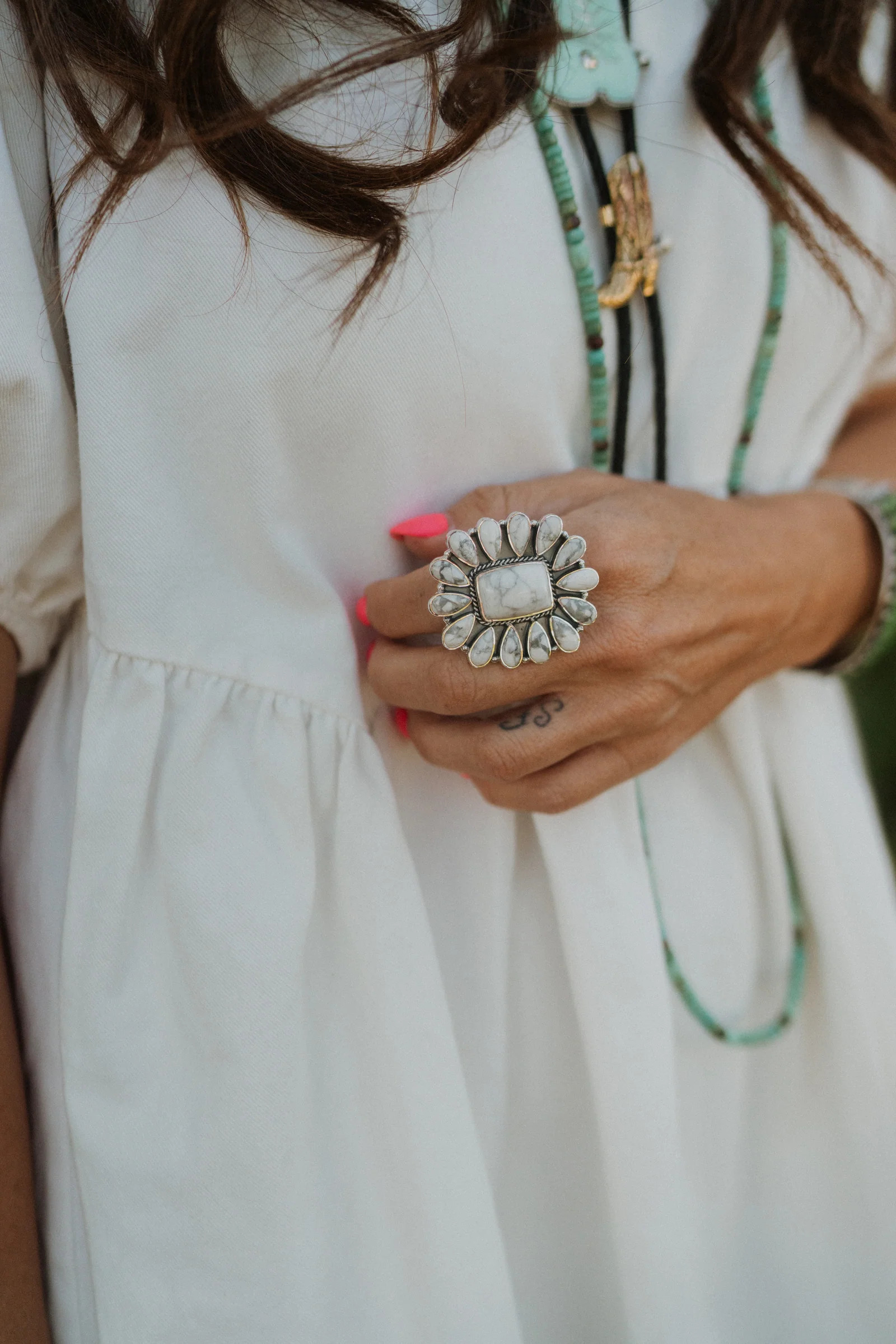 Scout Ring | Howlite | Goldie Lew Jewelry