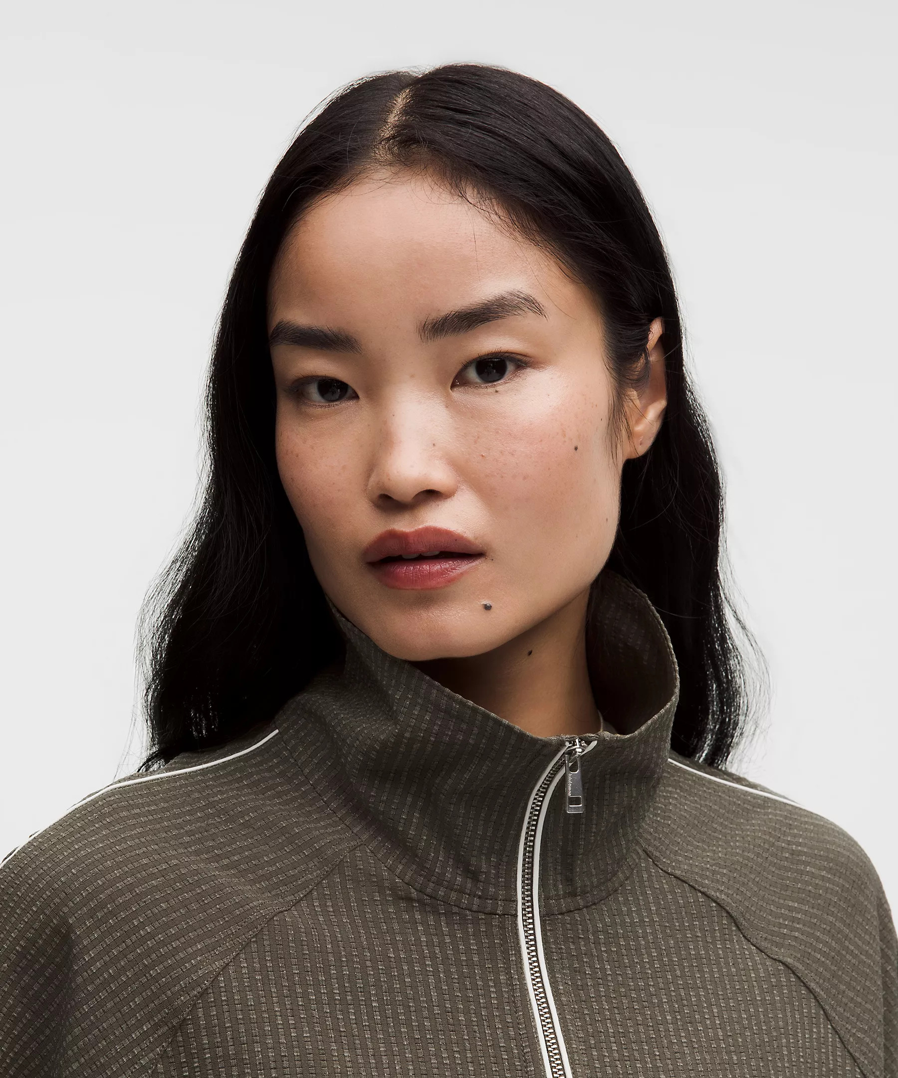Seersucker WovenAir Funnel-Neck Half Zip | lululemon (CA)