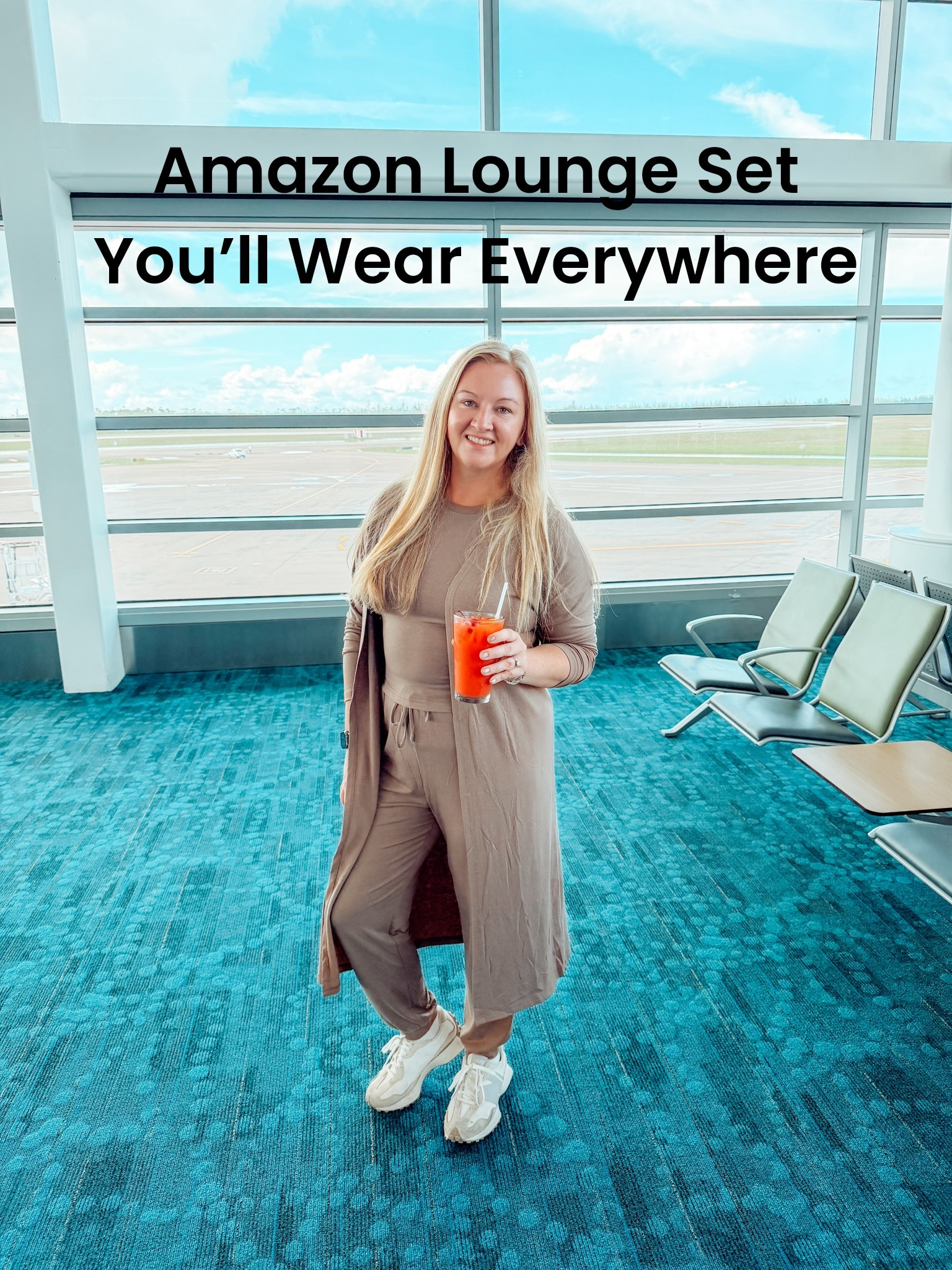 This Amazon matching set is a must. It’s perfect for travel, lounging, and everyday wear. Comfy, flattering, and on repeat. I’m wearing a medium.

#Amazonfashion #Loungeset
#Matchingset #Amazonloungeset
#traveloutfit #airportoutfit 

#LTKTravel #LTKootd #LTKMidsize