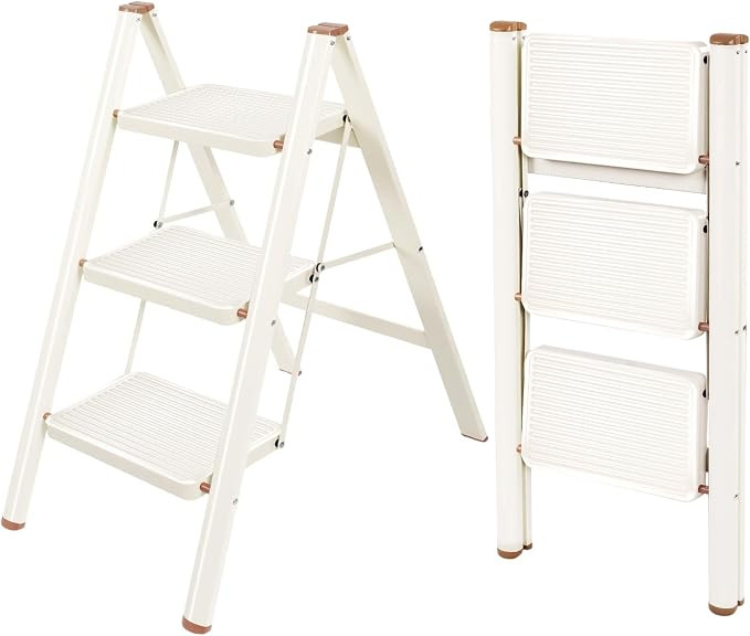 Valeo 3 Step Ladder,Lightweight Folding Step Stool with Wide Anti-Slip Pedal, 330LBS Capacity, He... | Amazon (US)