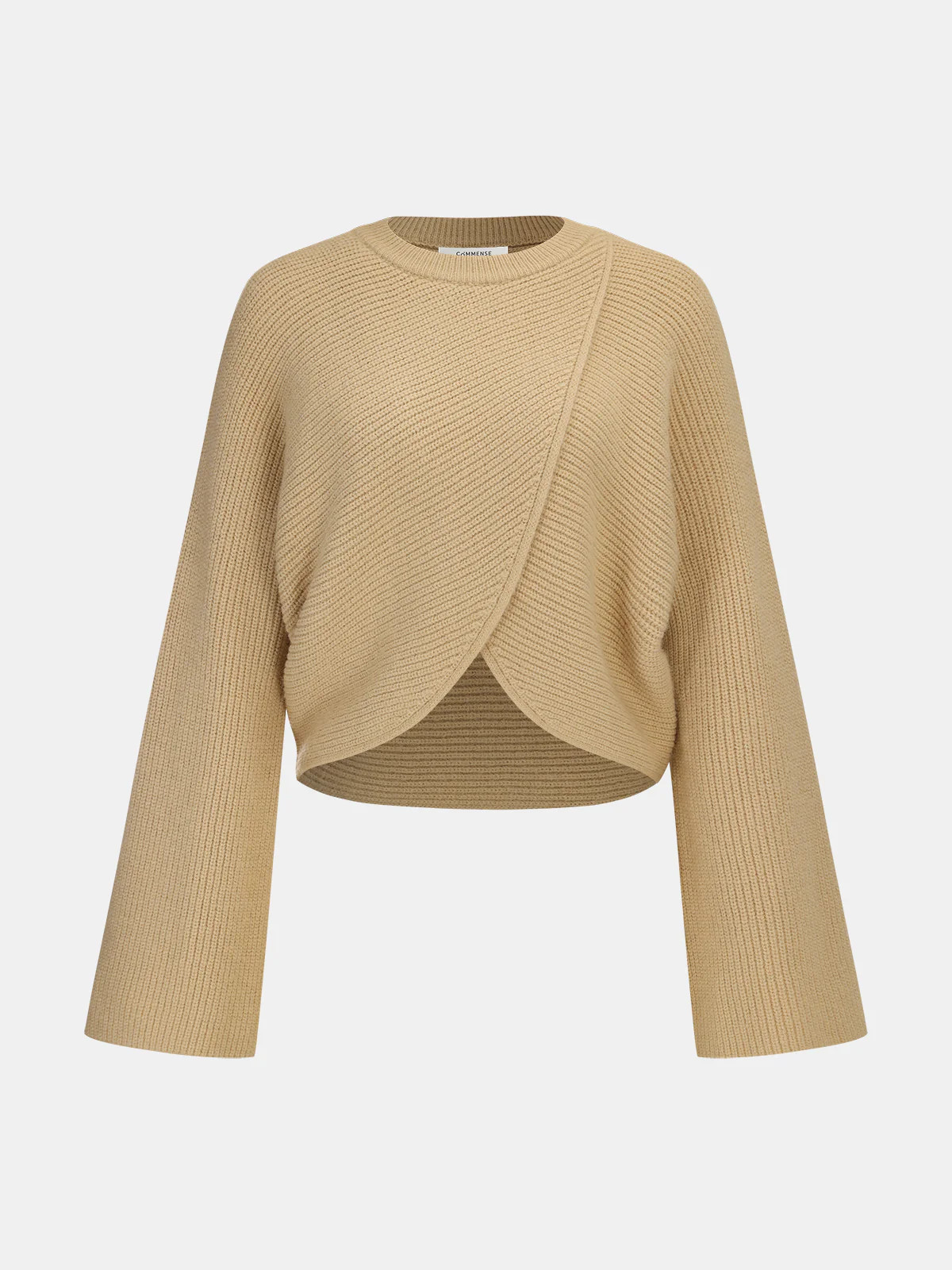 Asymmetric Wrap Knit Sweater | Commense