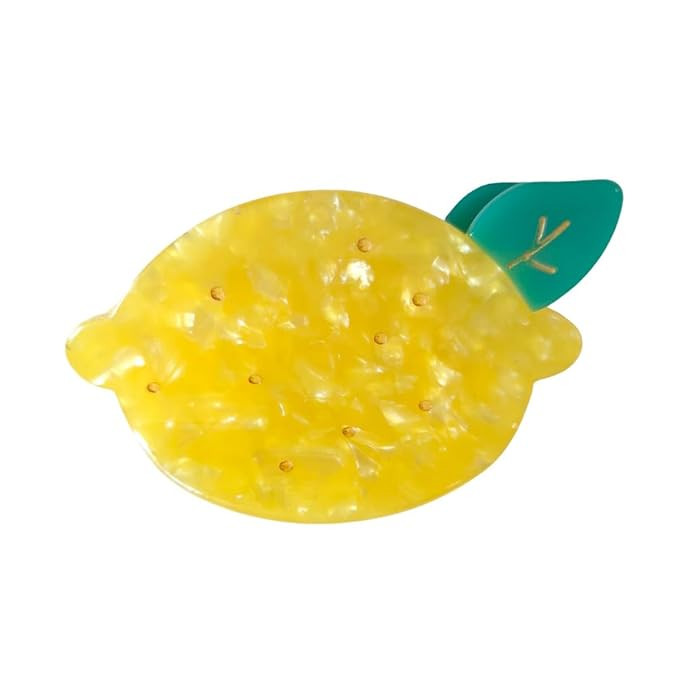 Yellow Lemon Hair Clip,Acetate Claw Clips,Hair Clips for Women | Amazon (US)