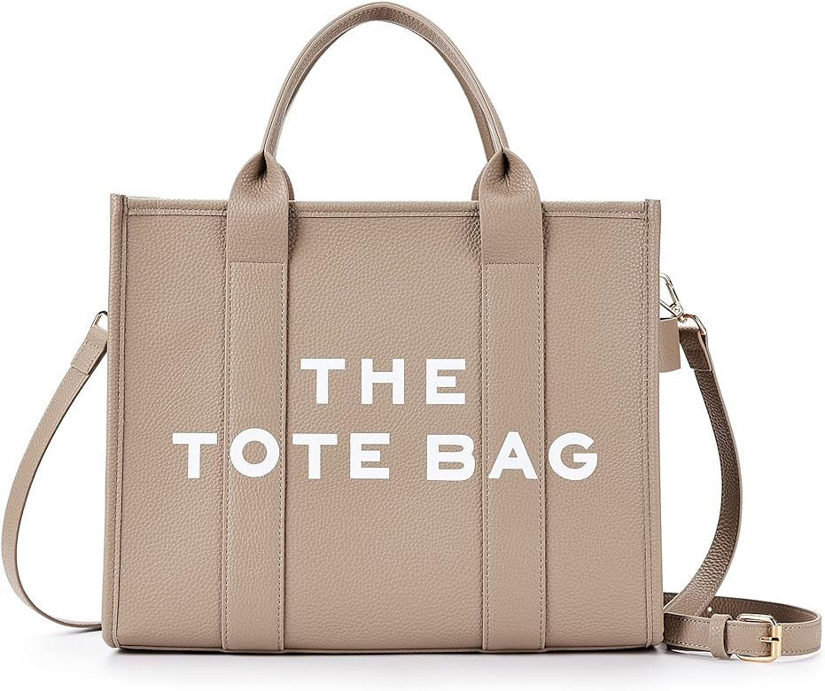 Fancy Forest The Tote Bag for Women tote purse with Zipper, Faux Leather/Canvas tote bags Shoulde... | Amazon (US)