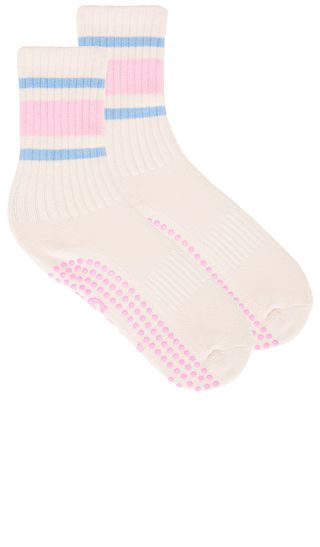 Pink Retro Grip Socks in Pink | Revolve Clothing (Global)