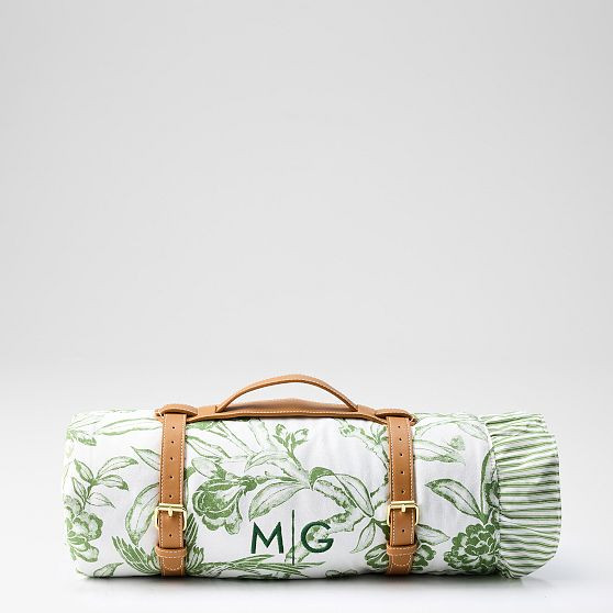 Sanderson Waterproof Ruffle Picnic Blanket | Mark and Graham