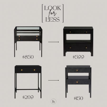 designer look for less —

i’m loving this style of black nightstands with brass knobs! 


black nightstand, nightstand with brass hardware, black nightstand with drawers, black nightstand with shelves, double nightstand, iron nightstand, mcgee & co dupe, pottery barn dupe 

#LTKhome