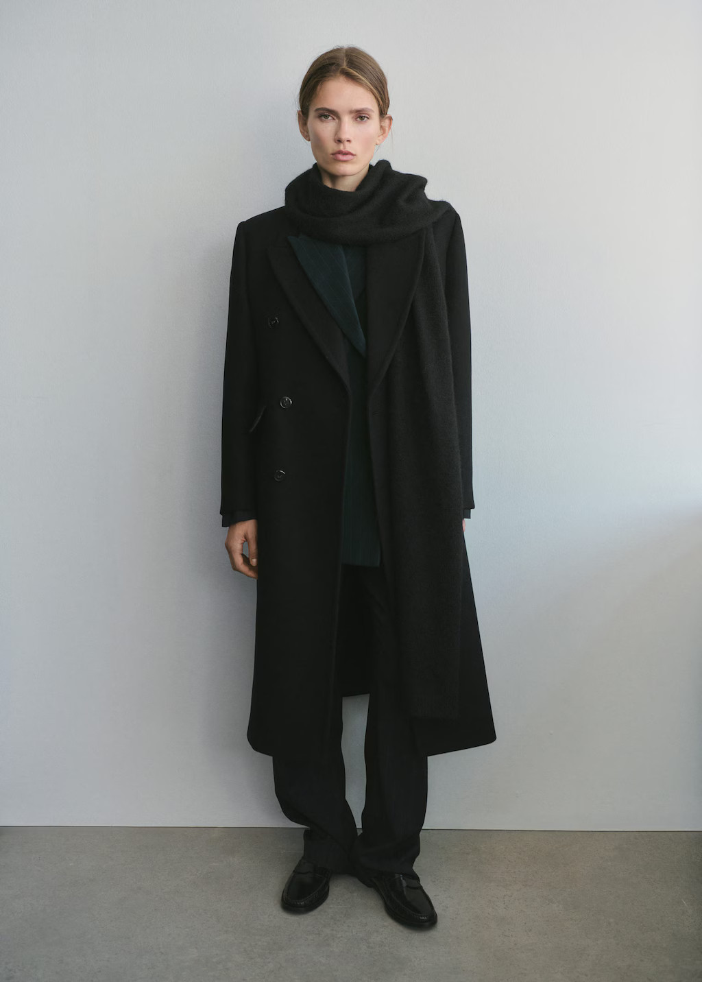 Double-breasted wool coat black - Woman - M - MANGO | Mango (US/MX/AU)