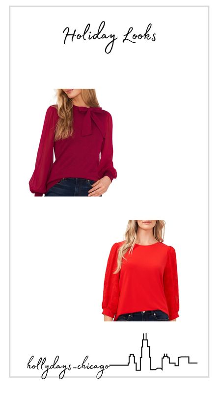 Perfect tops for holiday functions. They come in green and blue too! 

#LTKHoliday #LTKSeasonal #LTKGiftGuide