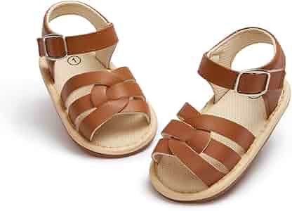 Miamooi Infant Baby Girls Boys Sandals Summer Bowknot Crib Shoes Toddler Pu Leather Flower Soft R... | Amazon (US)