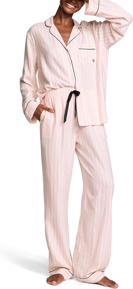 Victoria's Secret Flannel Pajama Set, Long Sleeve Button Down Shirt & Pants Set, Sleepwear for Wo... | Amazon (US)