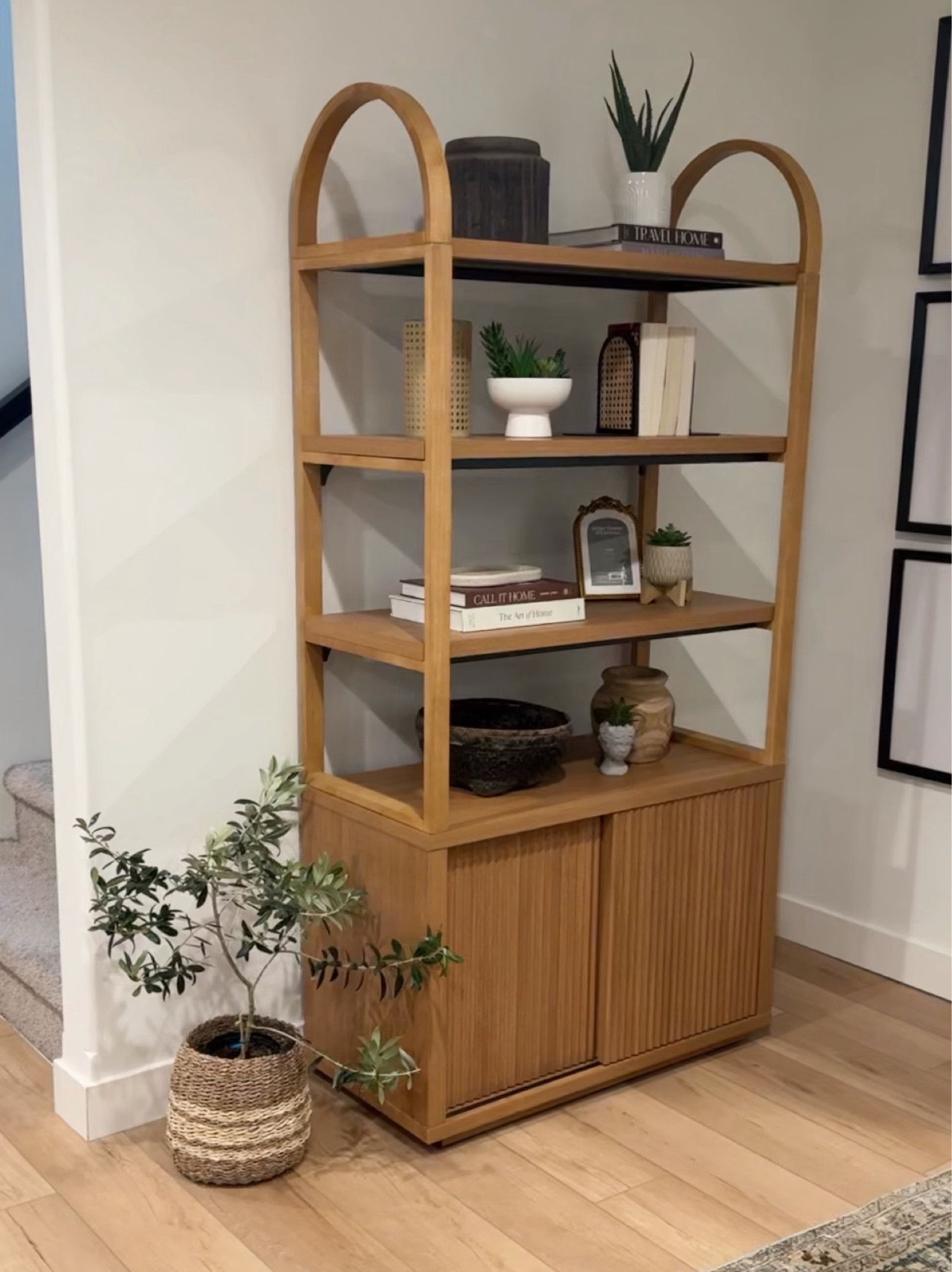 It’s all from Walmart! Loving this arched bookshelf with storage. The decor is Walmart too! Affordable home decor, boujee on a budget 

#LTKHome #LTKStyleTip #LTKFindsUnder50