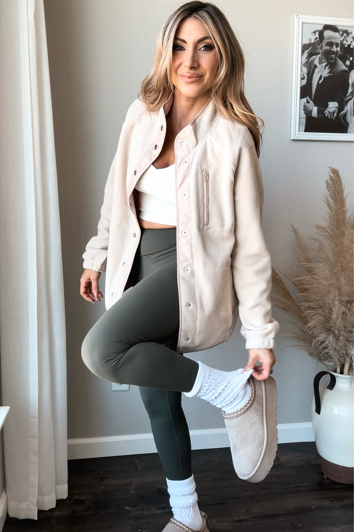 fleece jacket outfit with leggings and platform, slutty socks, outfit, casual outfit, fall outfit, winter outfit

#LTKFindsUnder50 #LTKStyleTip #LTKFallSale