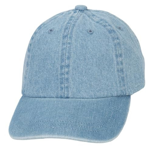 TOP HEADWEAR Kids Baseball Hat - Boys Girls Low Profile Cap Denim Washed, Light Blue | Amazon (US)