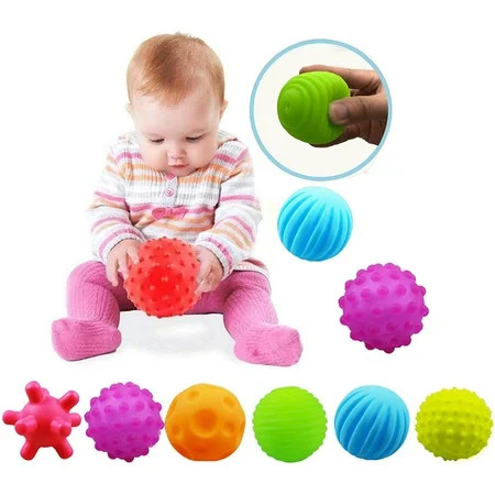 Baby Sensory Toy Infant Sensory - Squeeze Ball Texture Multi Massage Soft Balls Set 6pcs | Walmart (US)