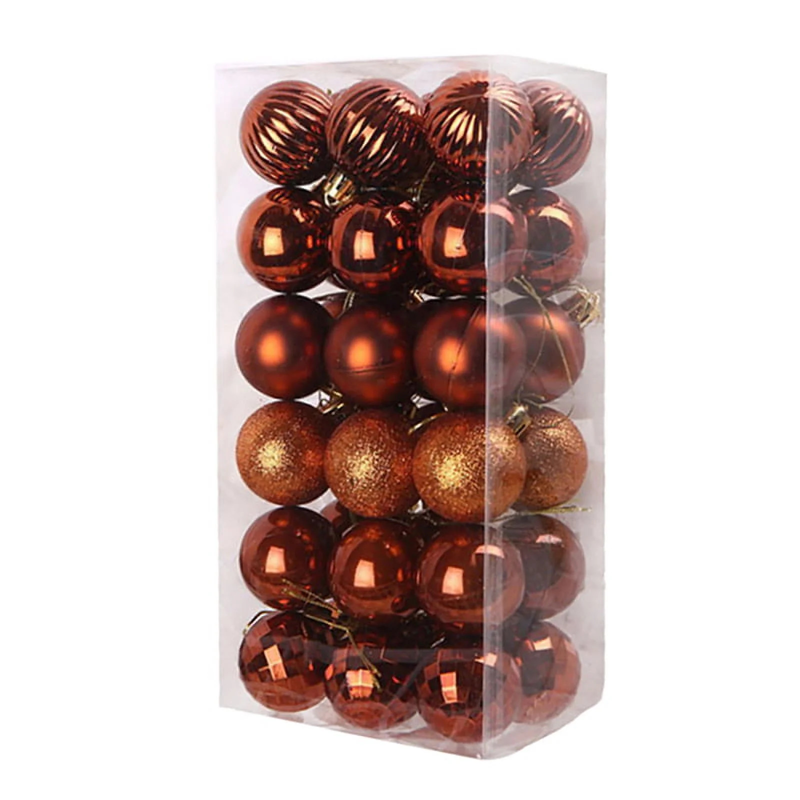 JANDEL Coffee Plastic Shatterproof Christmas Ball Ornaments, 36 Count (1.57") | Walmart (US)