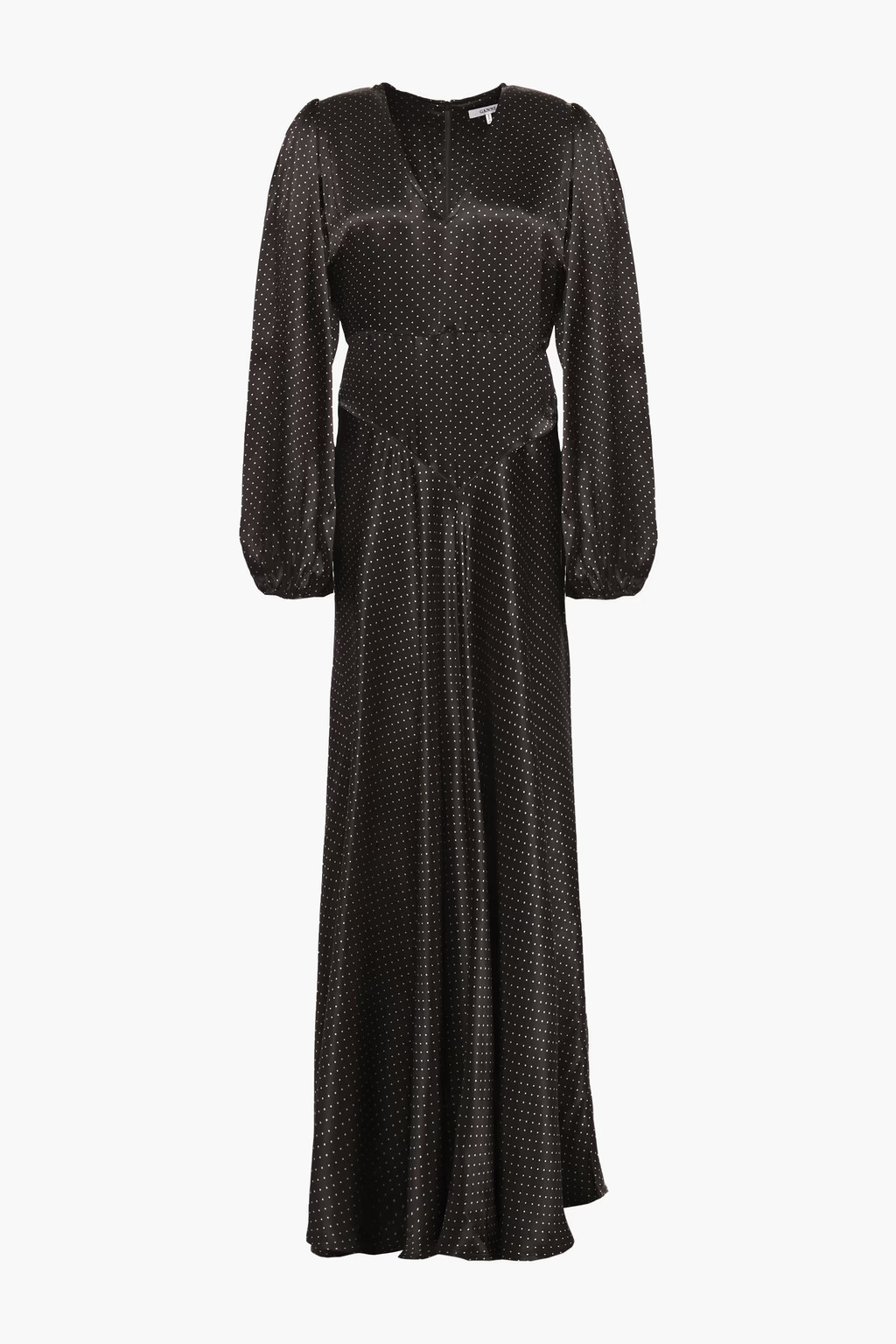 Cameron gathered polka-dot satin maxi dress | The Outnet (UK and Europe)