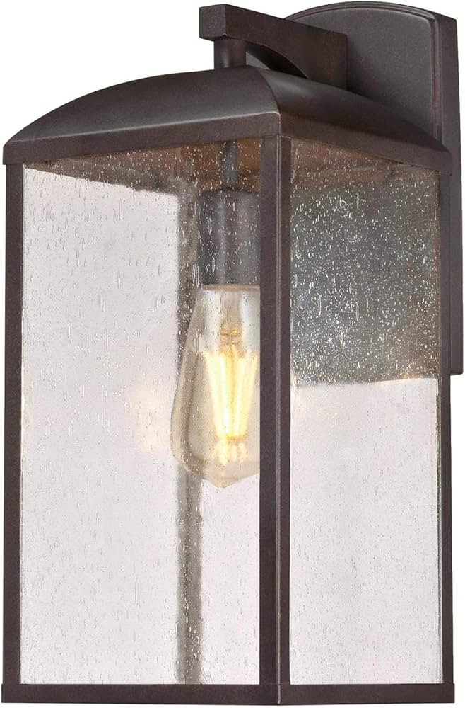 Westinghouse Lighting 6374200 Piazza One-Light Outdoor Wall Lantern, Victorian Bronze Finish with... | Amazon (US)