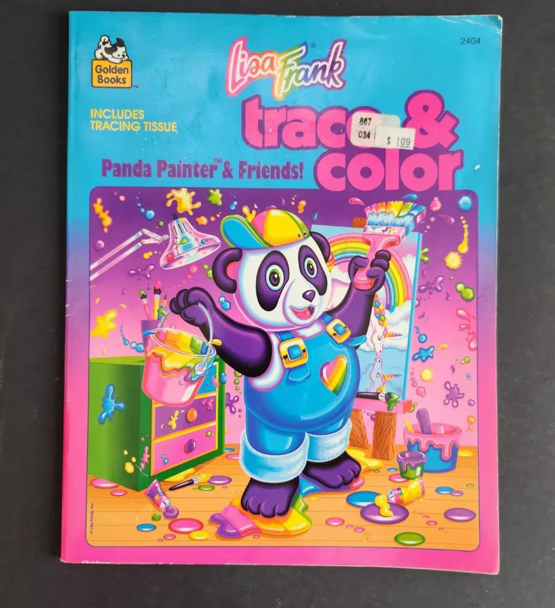 1993 Lisa Frank Trace and Color Golden Coloring Book Painter Panda & Friends Vintage - Etsy | Etsy (US)