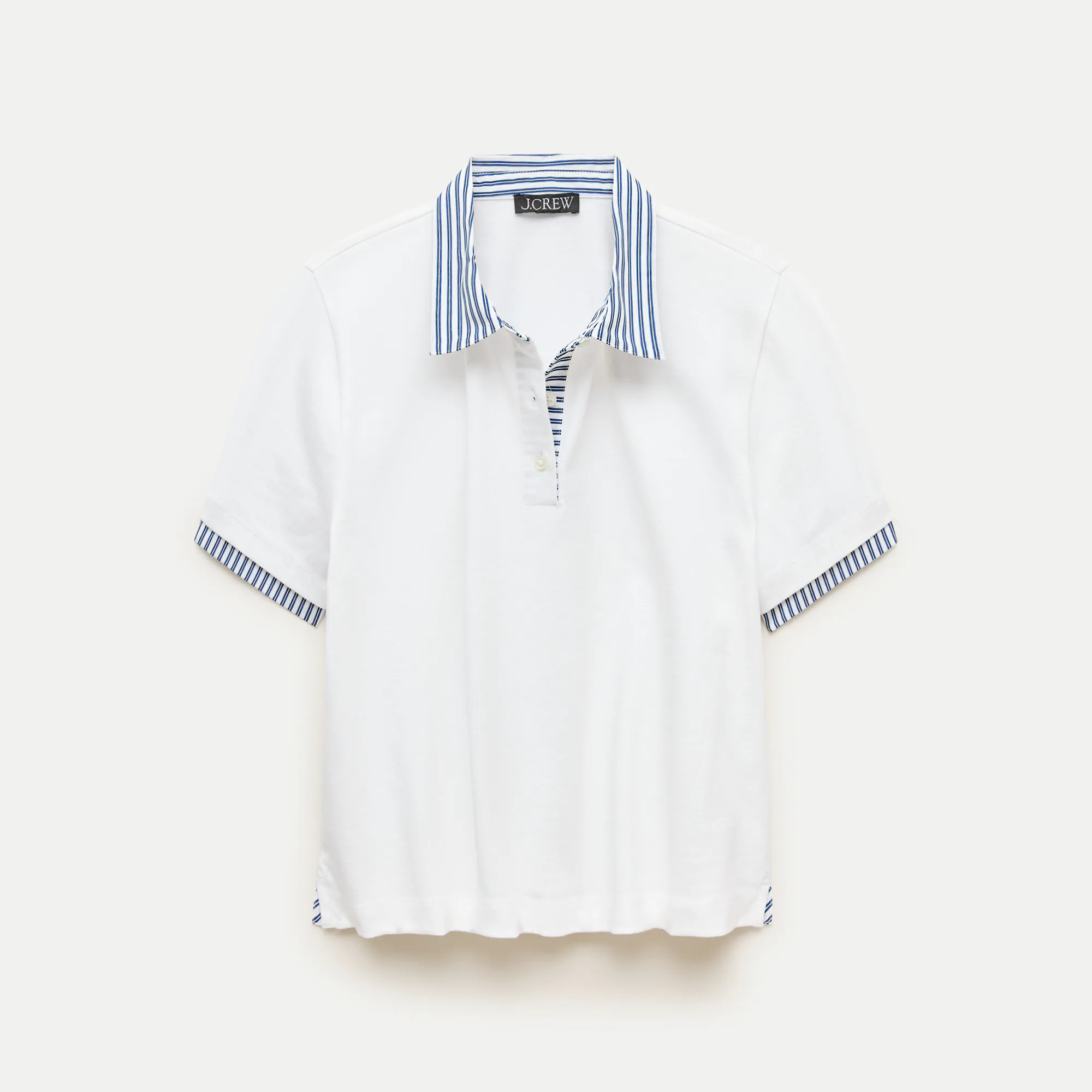 Poplin-collar polo in mariner cotton | J. Crew US