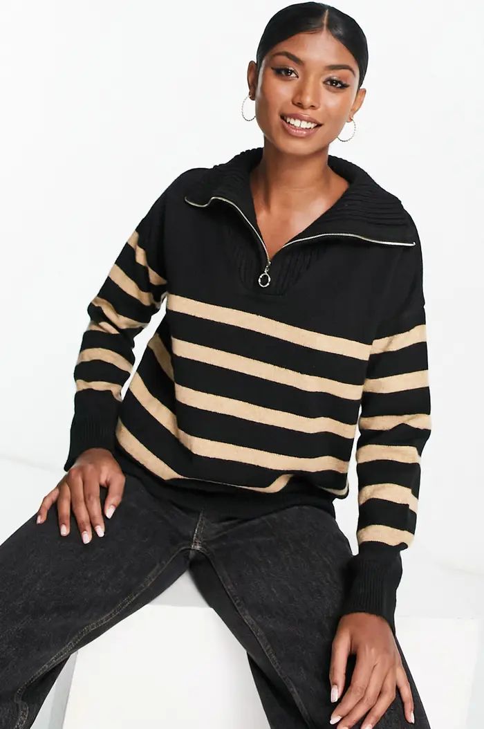 Stripe Quarter Zip Pullover Sweater | Nordstrom