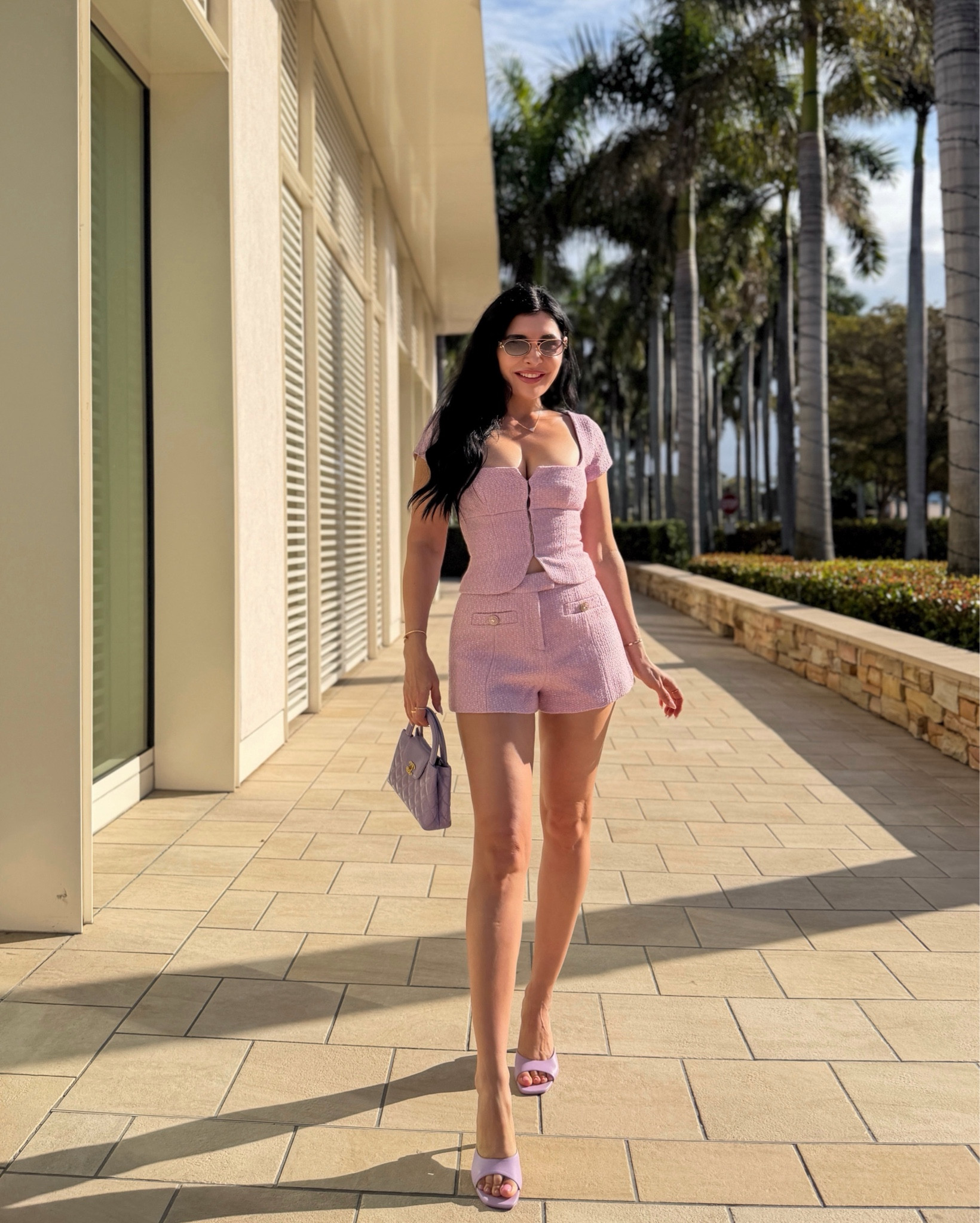 Pink tweed matching shorts set 

#LTKdayinmylife #LTKootd #LTKgrwm