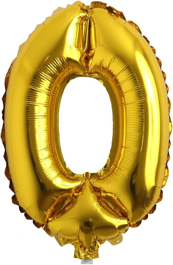 16" Alphabet Letter and Number Balloons Set Package, Aluminum Hanging Foil Film banner Mylar Balloon for Birthday Party Decoration Custom Word (A-Z, 0-9 Gold) (16 inch 0 Gold) | Amazon (US)