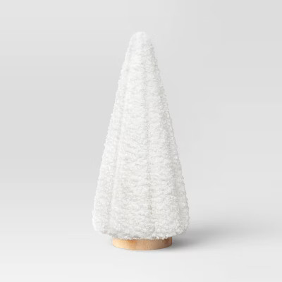 Christmas 14.75"x6.75" Fabric Boucle Tree Cream - Threshold™ | Target
