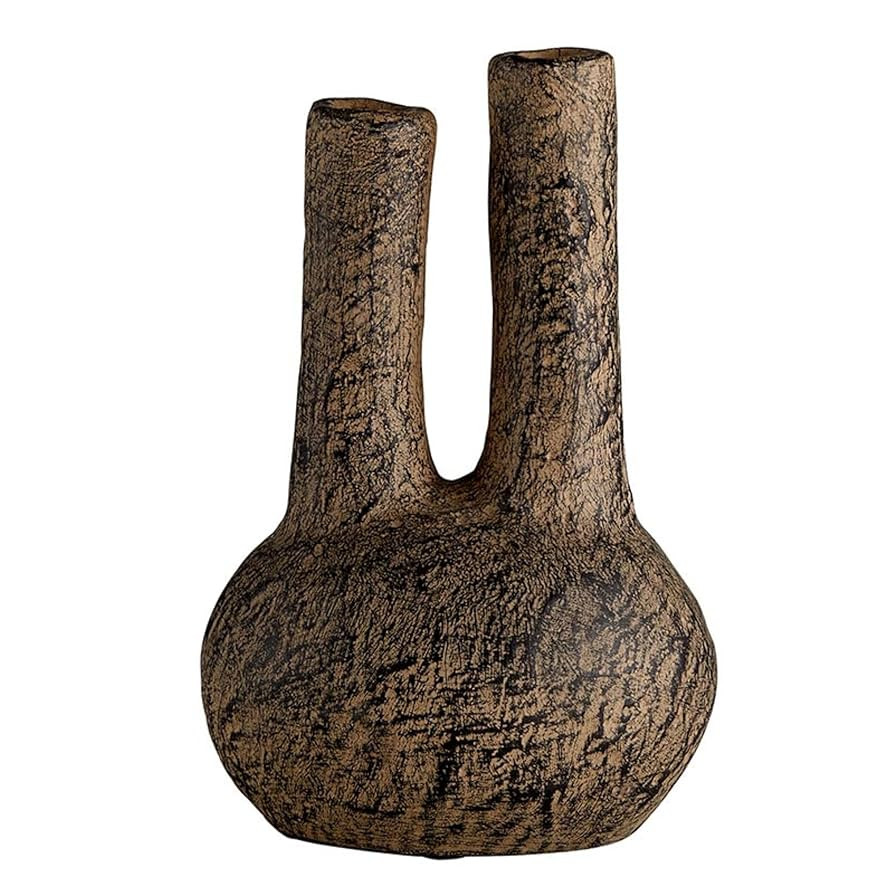 47th & Main Abstract Accent Sculpture Ceramic Modern Home Décor, 5" L x 3.5" W x 8" H, Brown | Amazon (US)