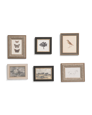 6pc Box Set Spring Solitude Framed Gallery | TJ Maxx