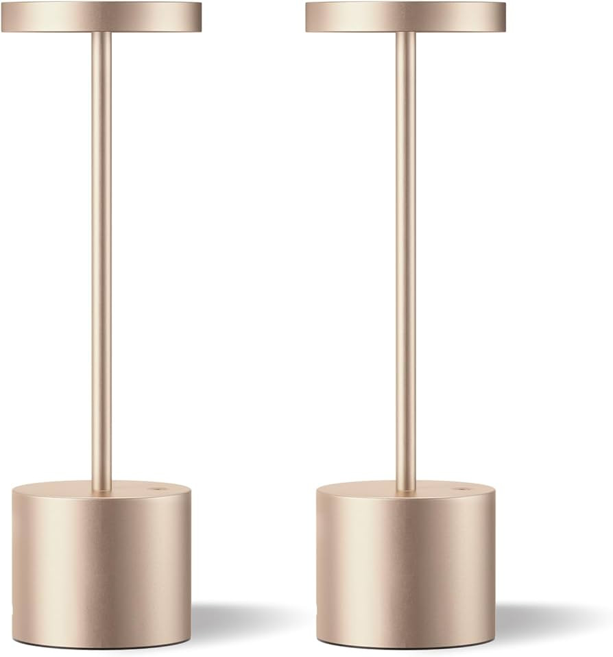 Kakanuo Cordless Table Lamp, 4000mAh Rechargeable Battery Powered Lamps, 3 Color Stepless Dimming... | Amazon (US)