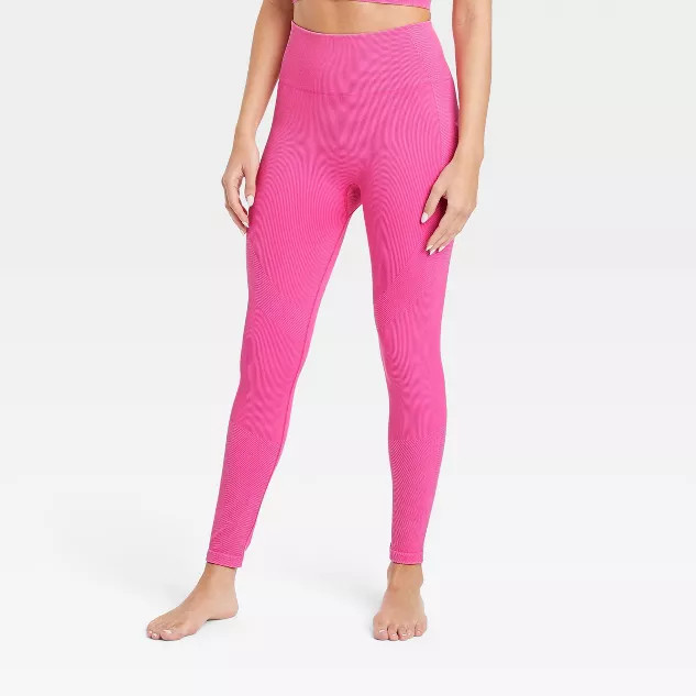Women's High-Rise Ribbed Seamless 7/8 Jeggings - JoyLab™ | Target