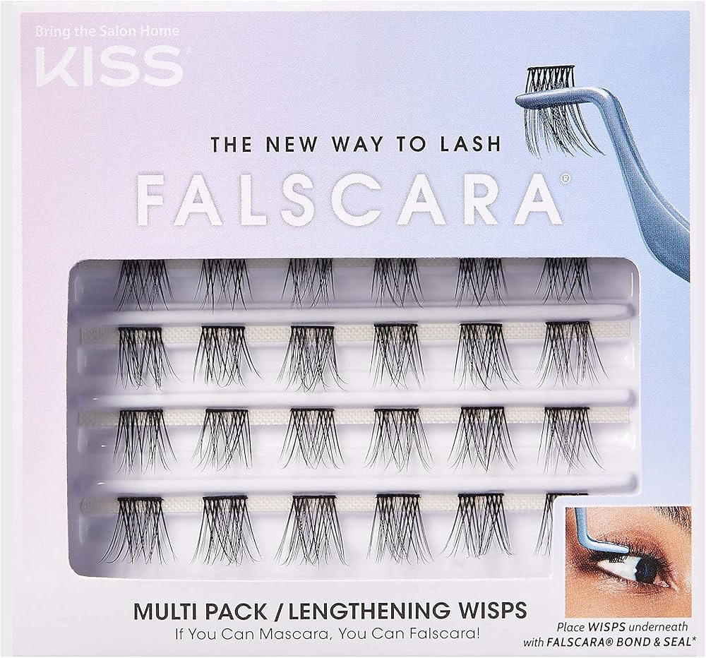 KISS Falscara DIY Eyelash Extension Lengthening Wisps - Featherlight Synthetic Reusable Artificia... | Amazon (US)