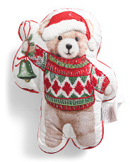 15x19 Puff Shaped Teddy In Christmas Sweater Pillow | Throw Pillows | Marshalls | Marshalls