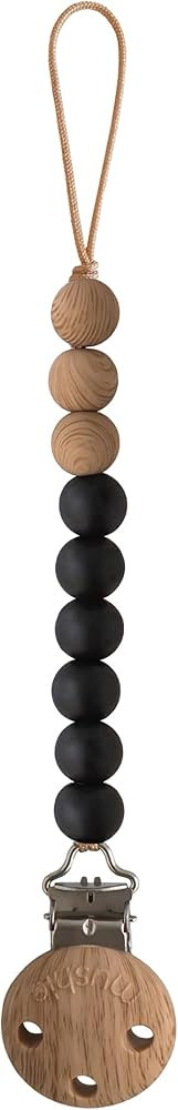 mushie 100% Silicone Baby Pacifier Clip BPA Free | Eva (Black) | Amazon (US)