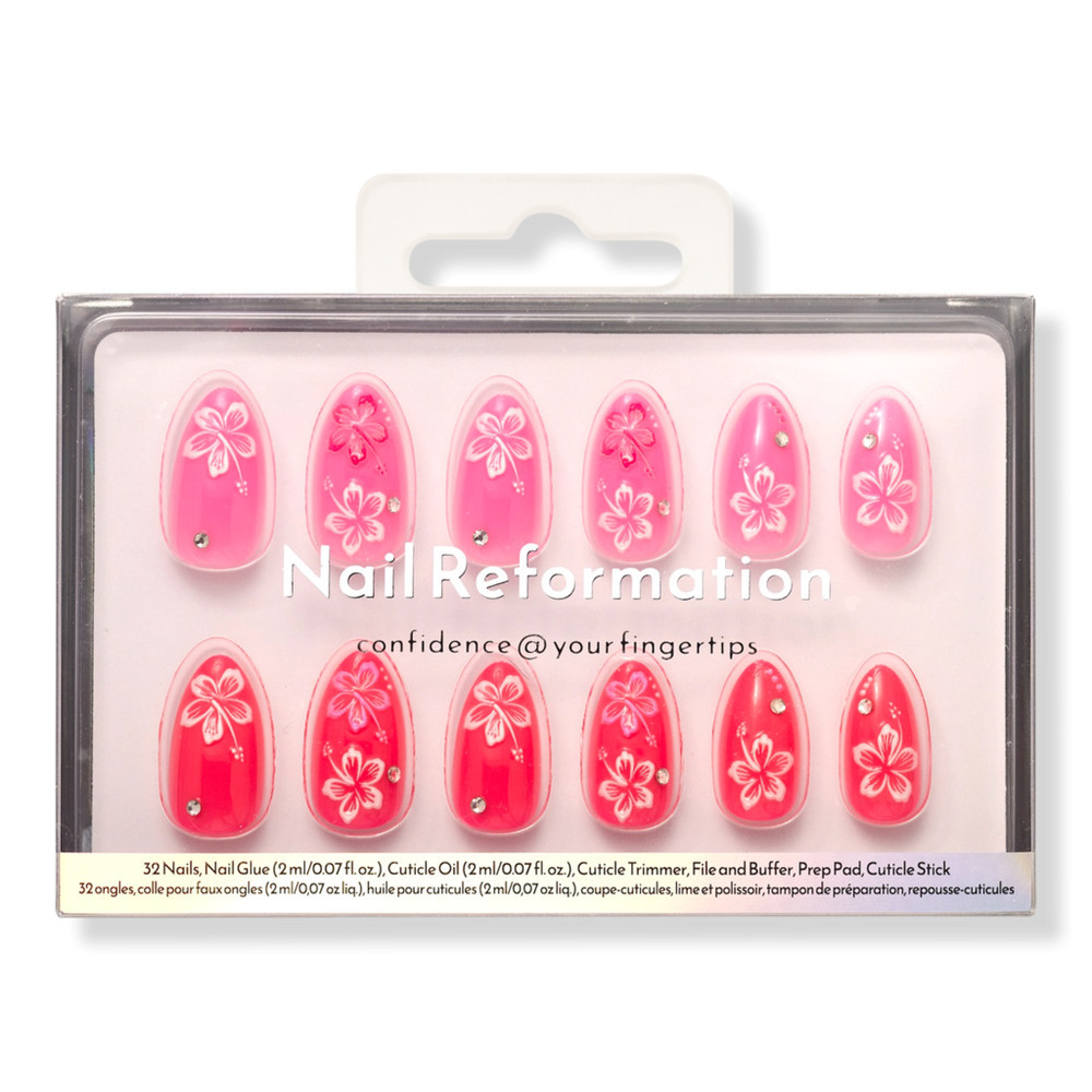 Nail Reformation Pink Hibiscus Press On Nails | Ulta