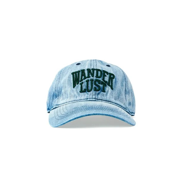 Time and Tru Women's Washed Denim Wander Lust Baseball Cap | Walmart (US)