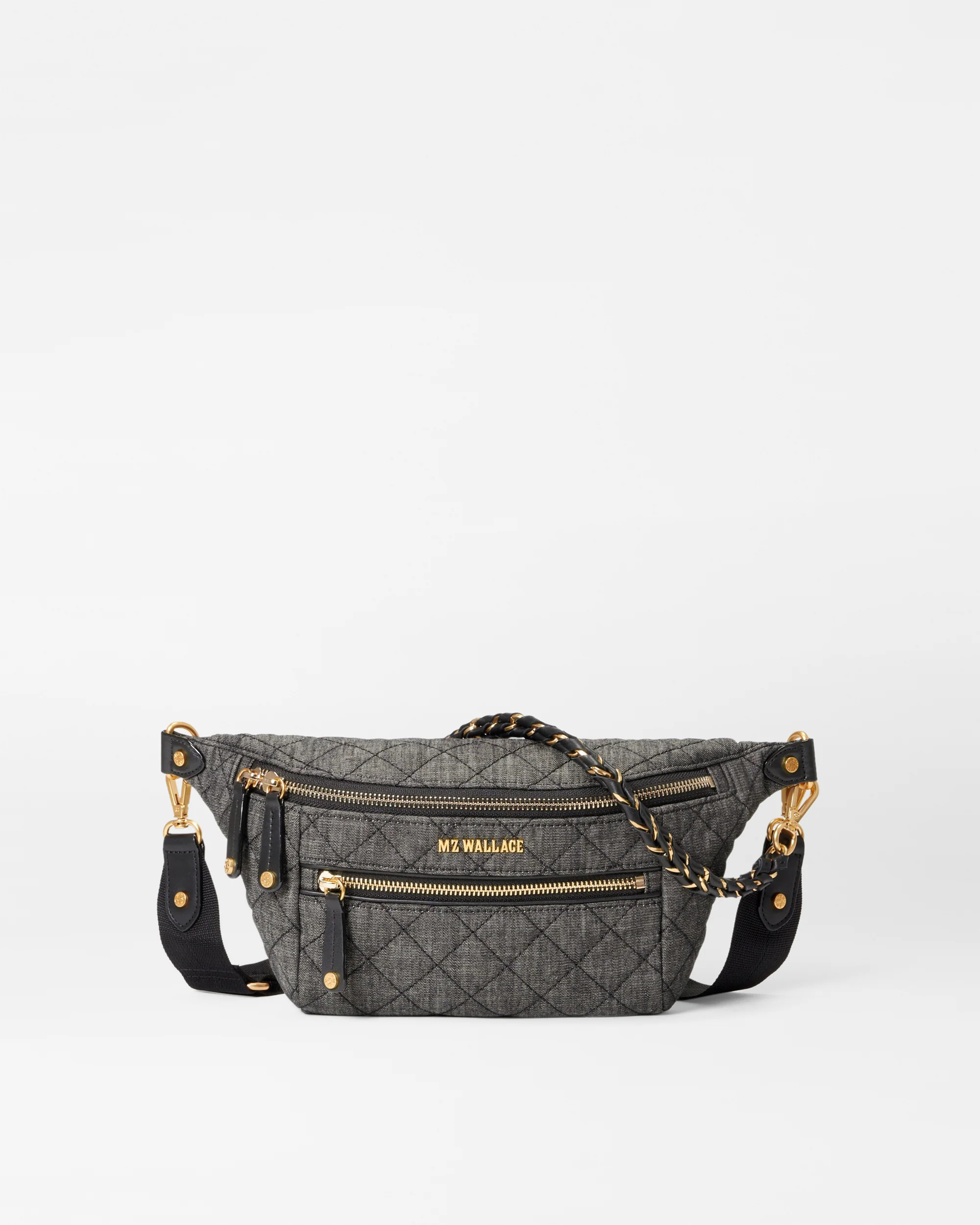 True Charcoal Denim Small Crosby Sling | MZ Wallace