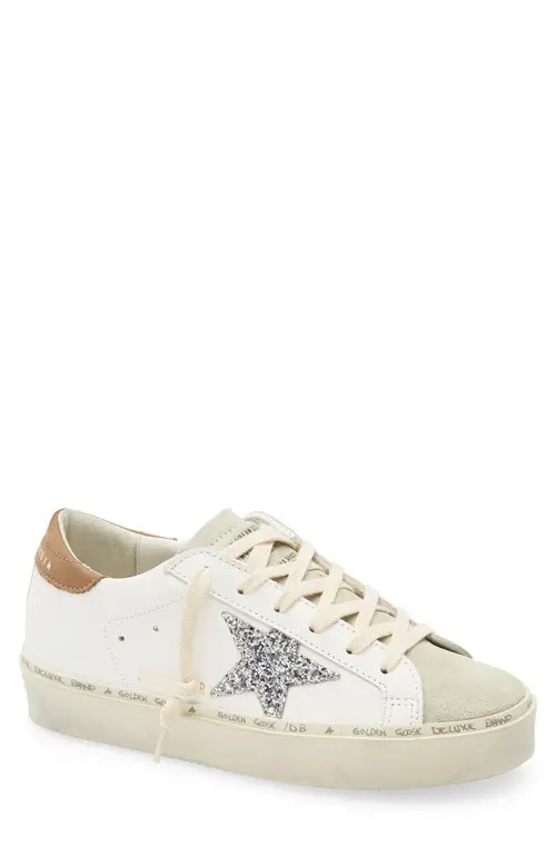 Golden Goose Hi Star Platform Sneaker in White/Ice/Silver/Taupe at Nordstrom, Size 6Us | Nordstrom