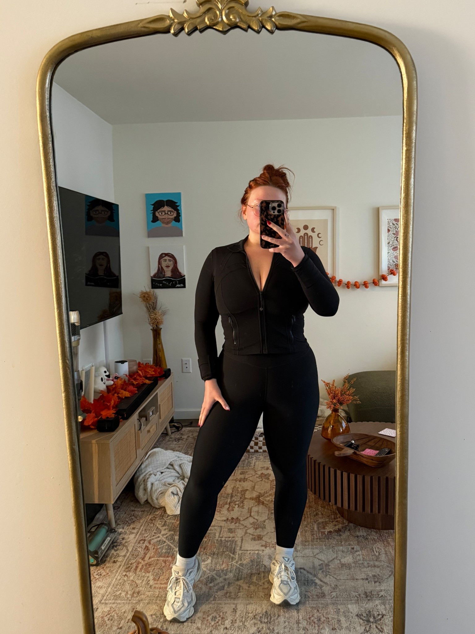 wearing size 8 in the jacket & L in the leggings 🤎

#LTKMidsize #LTKStyleTip #LTKActive