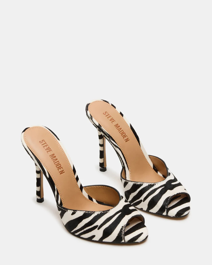 PRIYA Zebra Mule Women's Heel | Steve Madden (US)