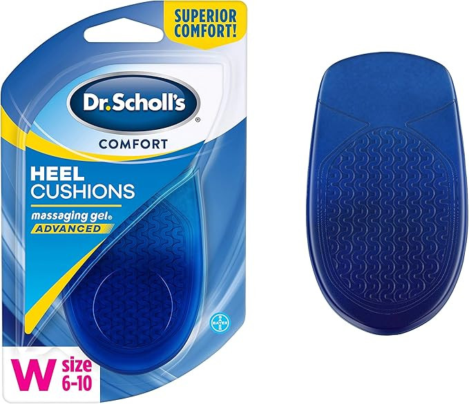 Dr. Scholl's HEEL CUSHIONS with Massaging Gel Advanced // All-Day Shock Absorption and Cushioning... | Amazon (US)