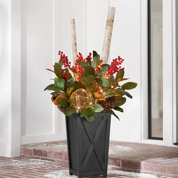 Member's Mark 48" Pre-Lit Decorative Topiary with Berries | Sam's Club