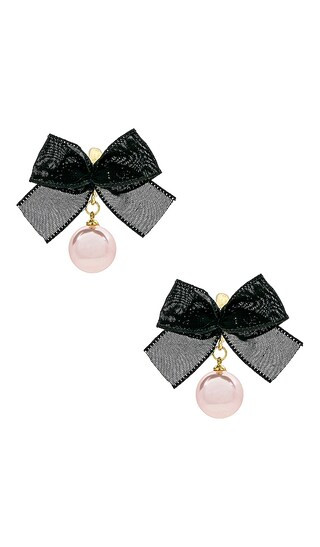 Em Earrings in Noir | Revolve Clothing (Global)