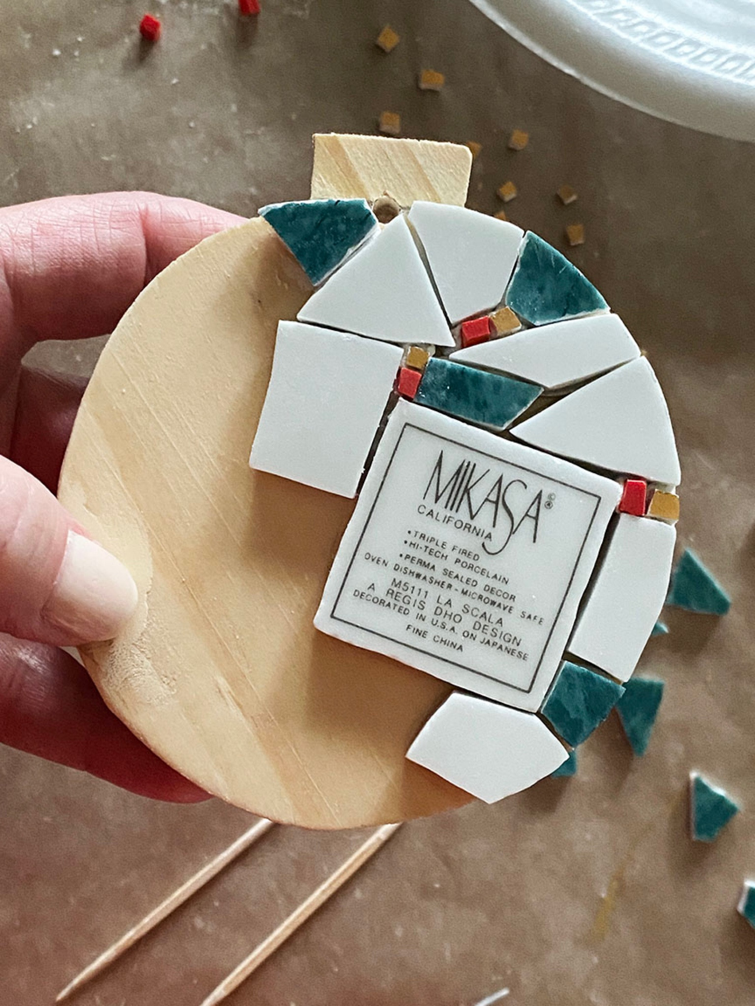 Incorporating back stamps from dinner plates, bowls, and cups into your mosaic work injects a ton of personality! And if you’re able to include the gift recipient’s favorite tableware brand…then your ornament is golden!

For mosaic tips, tutorials, inspiration, and so much more please visit my YouTube channel: YouTube.com/julieweilbacher. 

Follow @julieweilbacher on Instagram for all things mosaic art including: handmade holidays - handmade ornaments - broken plate mosaics - broken tile mosaics - dinnerware - personalized ornaments - handmade new homeowner gifts - handmade wedding gift - handmade first Christmas gift

#LTKhome #LTKHoliday #LTKGiftGuide