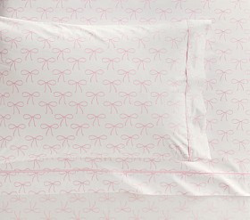 Tea Time Bow Organic Sheet Set | Pottery Barn Kids