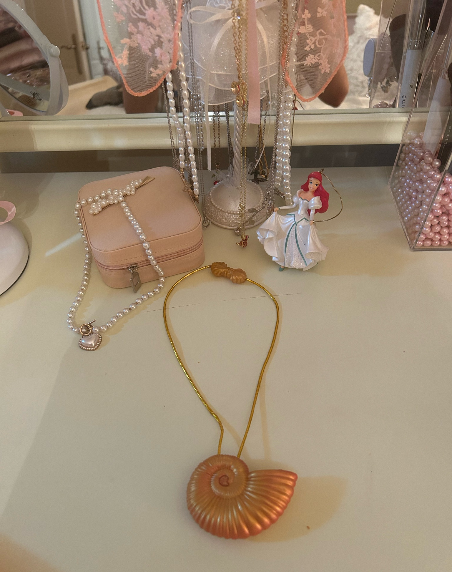 Little mermaid seashell singing necklace 🌊🧜‍♀️🎀🥹 every Ariel lover needs this 