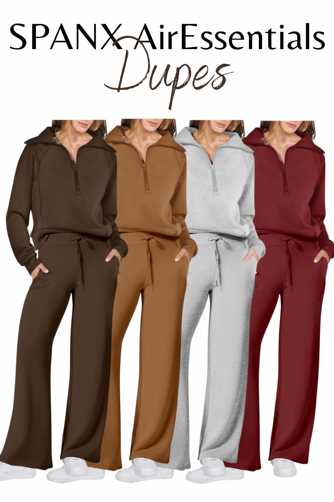 Spanx AirEssentials Dupes
🤍
Half Zip & Wide Leg Pants, Comfortable Travel Outfit, Loungewear, Cute Travel Set, Sale

#LTKxPrime #LTKGiftGuide #LTKsalealert